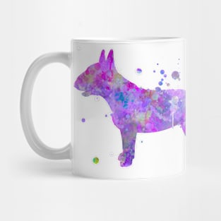 Bull Terrier Dog Watercolor Painting Mug